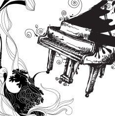 Ink Piano Design free image download