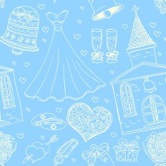 Seamless background - wedding day