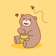 Mr Bear stealing honey