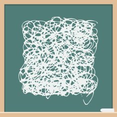 Green Blackboard With Doodle