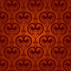 Seamless background - Ornate heart shape
