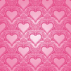 Seamless background - Ornate heart shape N2