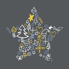 Festive Christmas star background N2