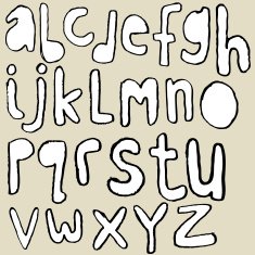Hand Drawn Alphabet N31