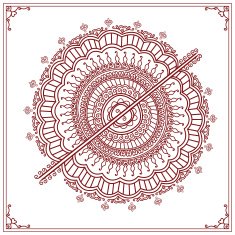 henna design with frame N5