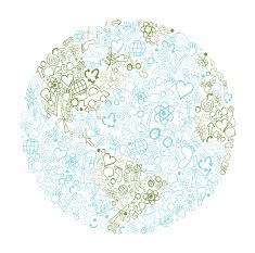 world made out of environmental conception doodles