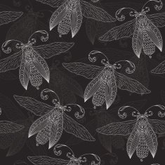 Seamless abstract background with butterflies N2