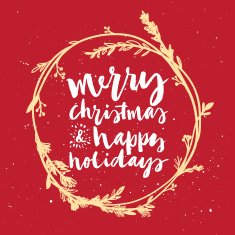 Christmas wreath Hand lettering
