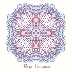 Hand drawn square ornament Card template with mandala Geometrical ethnic N2