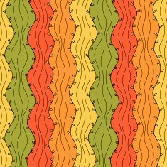 Seamless Abstract Hand Drawn Wave Pattern Autumn