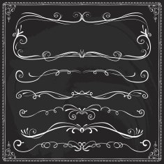 Hand-drawn line border set N42