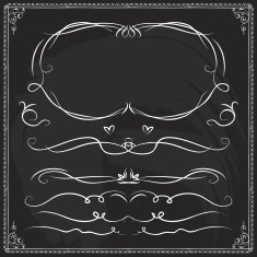 Hand-drawn line border set N43