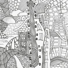 Black and white abstract fantasy picture N2