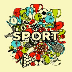 Sport Doodle Collage