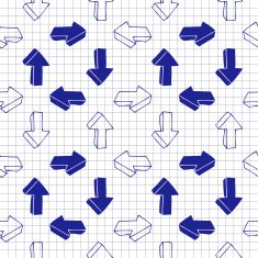 Seamless background of hand drawn arrows N15