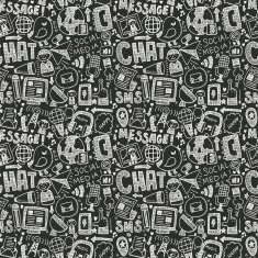 seamless doodle communication pattern N74