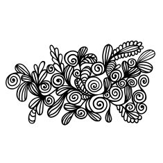Doodle floral element