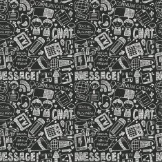 seamless doodle communication pattern N75