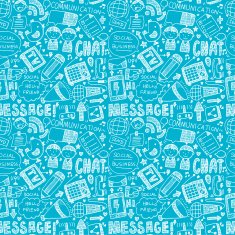 seamless doodle communication pattern N77