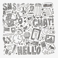 doodle communication background N67