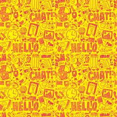 seamless doodle communication pattern N78