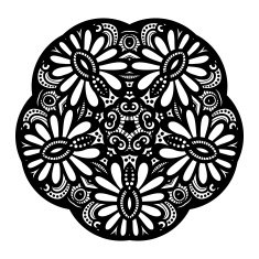 Vector Beautiful Deco Black Star N19