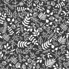 Vector doodle rustic floral pattern N4