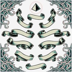 Wave Frame Ribbons and Pyramid
