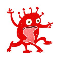cartoon weird little alien N30