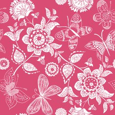 Floral Seamless Pattern Background Vector illustration N8