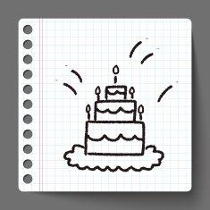 doodle cake N243