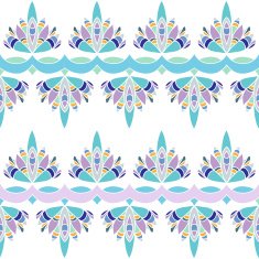 Floral stripes seamless Pattern