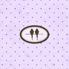 Vintage design with heart pattern and frame N2