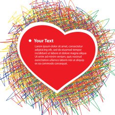 Abstract Heart Background Vector