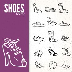 Different shoes icon set vector illustration N2