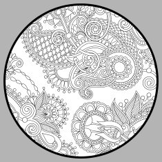 coloring book page for adults - zendala N30