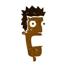 cartoon shocked man's face N9