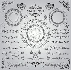 Hand drawn design elements N16