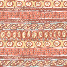 tribal orange ornament