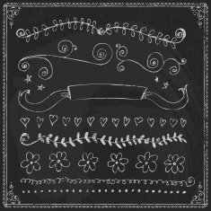 Hand-drawn line border set N51