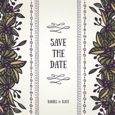 Save the date card template N3