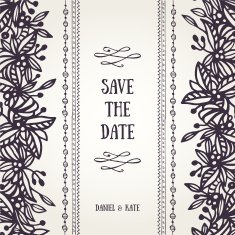 Save the date card template N4