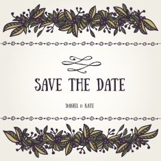 Save the date card template N5