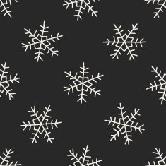 snowflakes doodle seamless pattern background N4