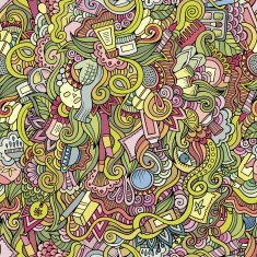 Seamless pattern with beauty and cosmetics N3