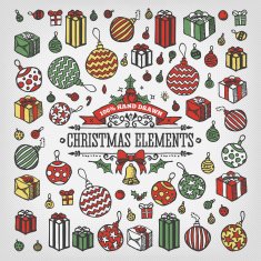 Hand Drawn Christmas elements N6