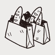 shopping bag doodle N9
