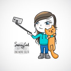 selfie with cat