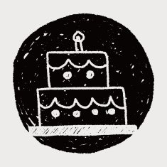 birthday cake doodle drawing N6