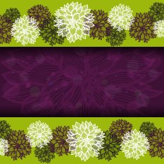 Floral borders with banner N2